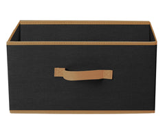 Kuber Industries Storage Box|Toy Box Storage For Kids|Foldable Storage Box|Drawer Storage and Cloth Organizer|(Black)