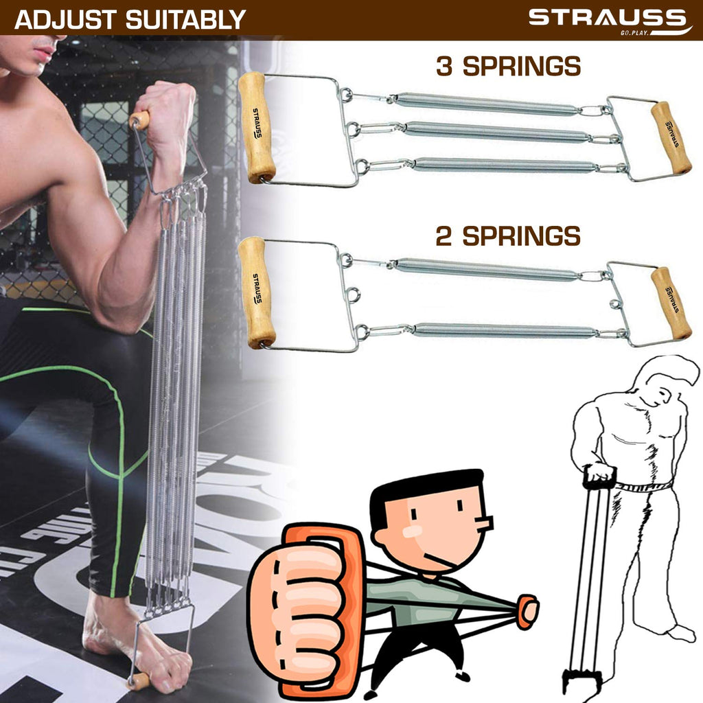 Chest Spring Out Strauss Chest Expander with 3 Springs – GlobalBees Shop