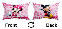 Kuber Industries Disney Printed Toddler Kids Pillow Silky Soft Microfiber Polyester, Perfect for Travel,Toddler Cot,12"x18" (Pink)-KUBMART15822