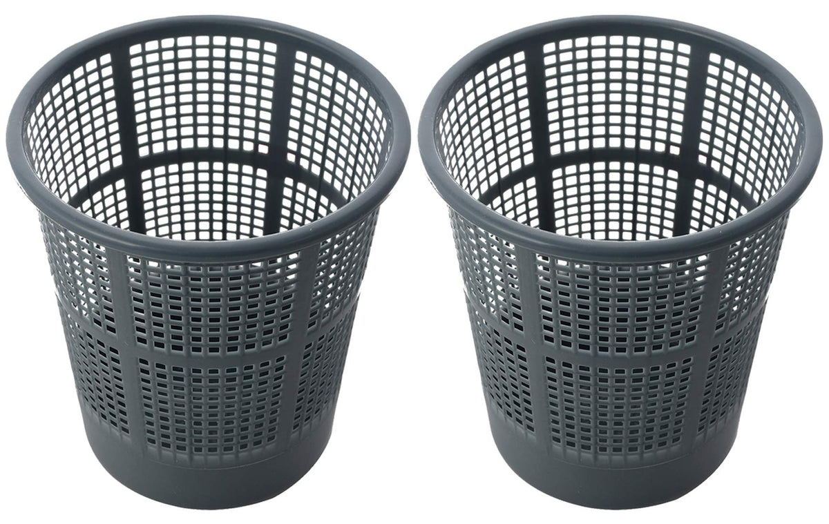 Kuber Industries Plastic 2 Pieces Mesh Dustbin Garbage Bin for Office use, School, Bedroom, Kids Room, Home, Multi Purpose,5 litres (Grey) - CTLTC44506