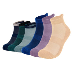 Mush Bamboo Socks for Sports & Casual Wear- Ultra Soft, Anti Odor, Breathable Mesh Design (3 Ankle Length, 3 Sneaker Length, Pack of 6)