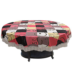 Kuber Industries PVC 4 Seater Round Table Cover 60" X 60" (Multi) -CTLTC11265