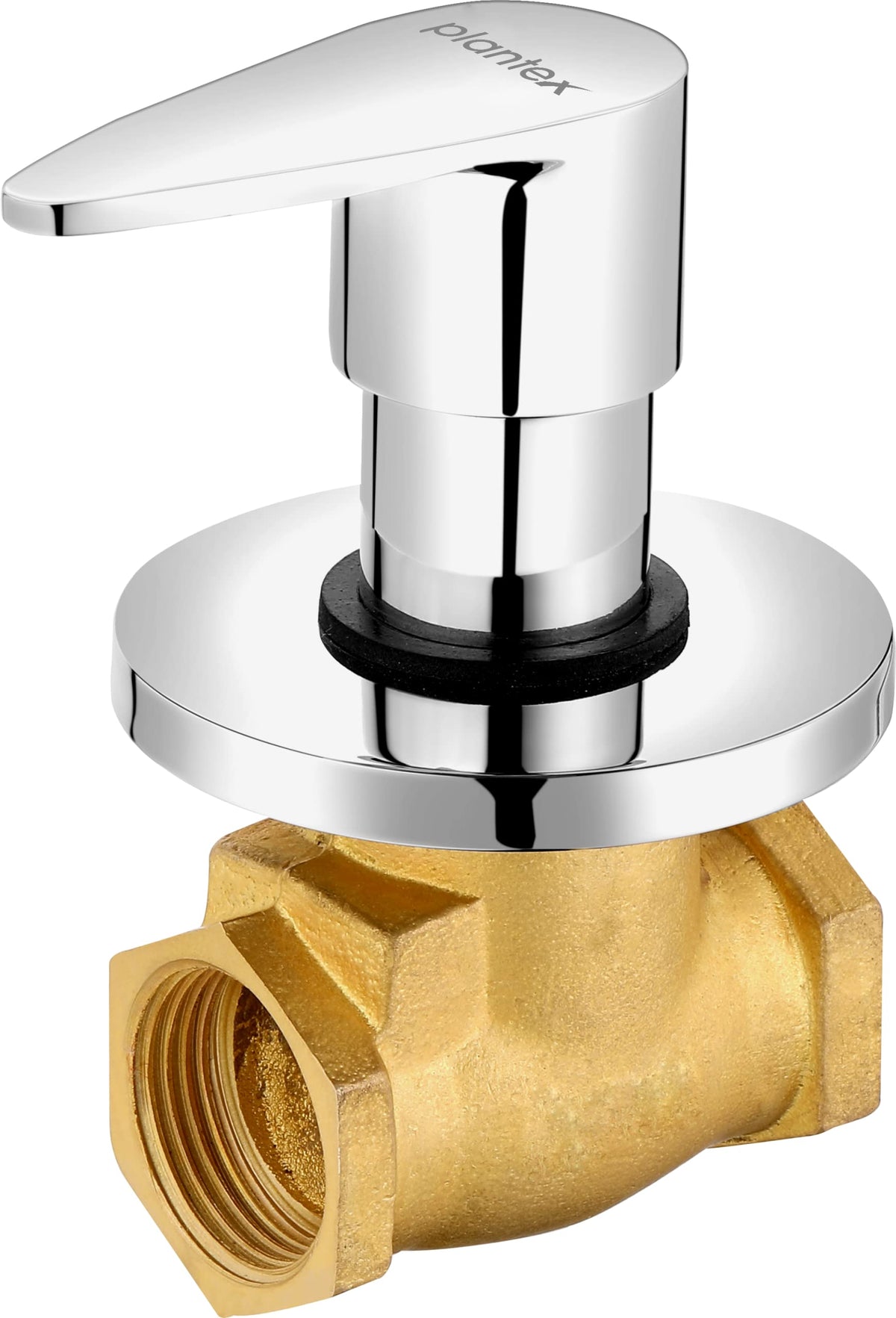 Plantex 25 mm Pure Brass Toilet Flush Valve with Teflon Tape & Adjustable Brass Wall Flange/Flush Valve for Toilet/Metropole Flush Valve-Toilet accessories-(PAC-1820-Chrome)