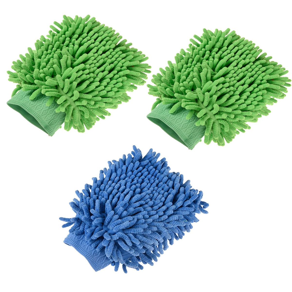 Kuber Industries Gloves | Microfiber Cleaning Gloves | Chenille Mitts for Kitchen | 50 GSM Hand Duster for Kitchen | Hand Gloves For Car | Duster for Glass | Pack of 3 | Multi