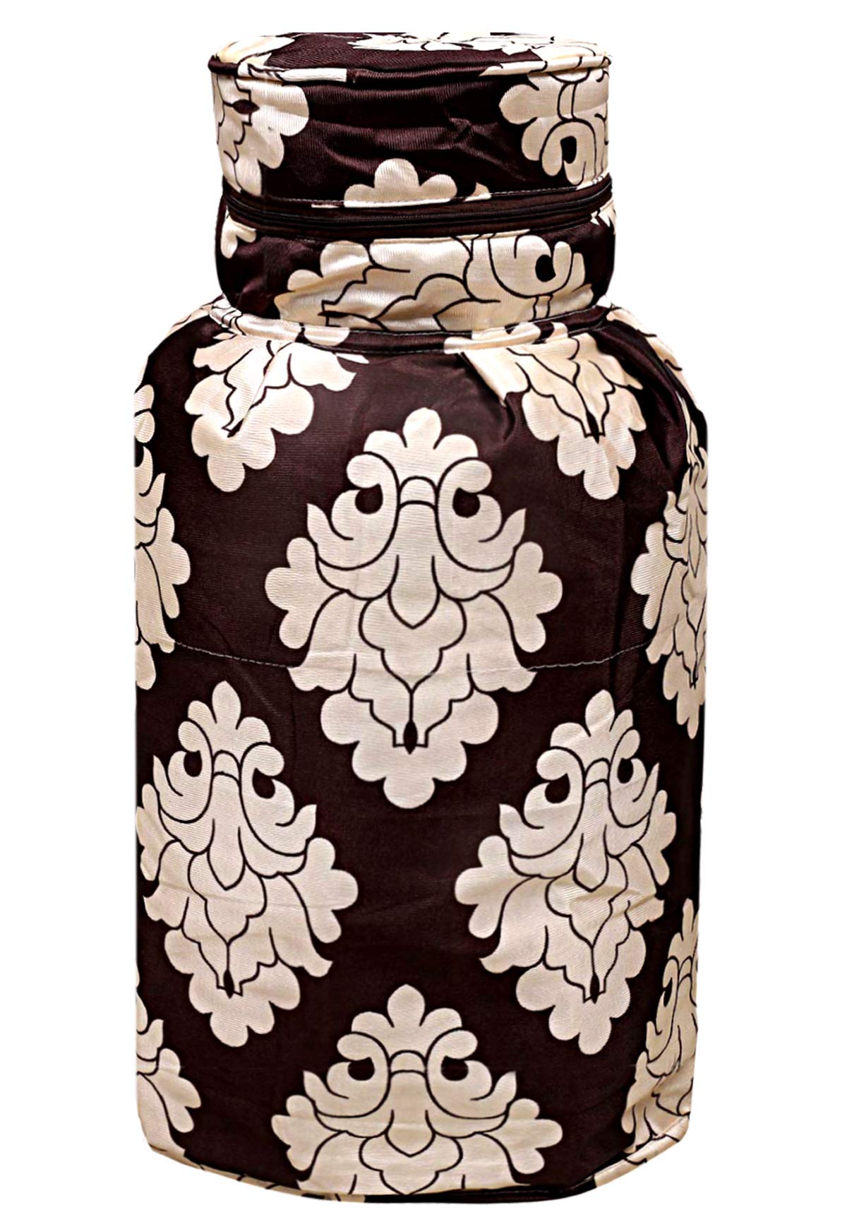 Kuber Industries Polyester Dust-Water Proof LPG Gas Cylinder Cover (Brown)-KUBMART15480