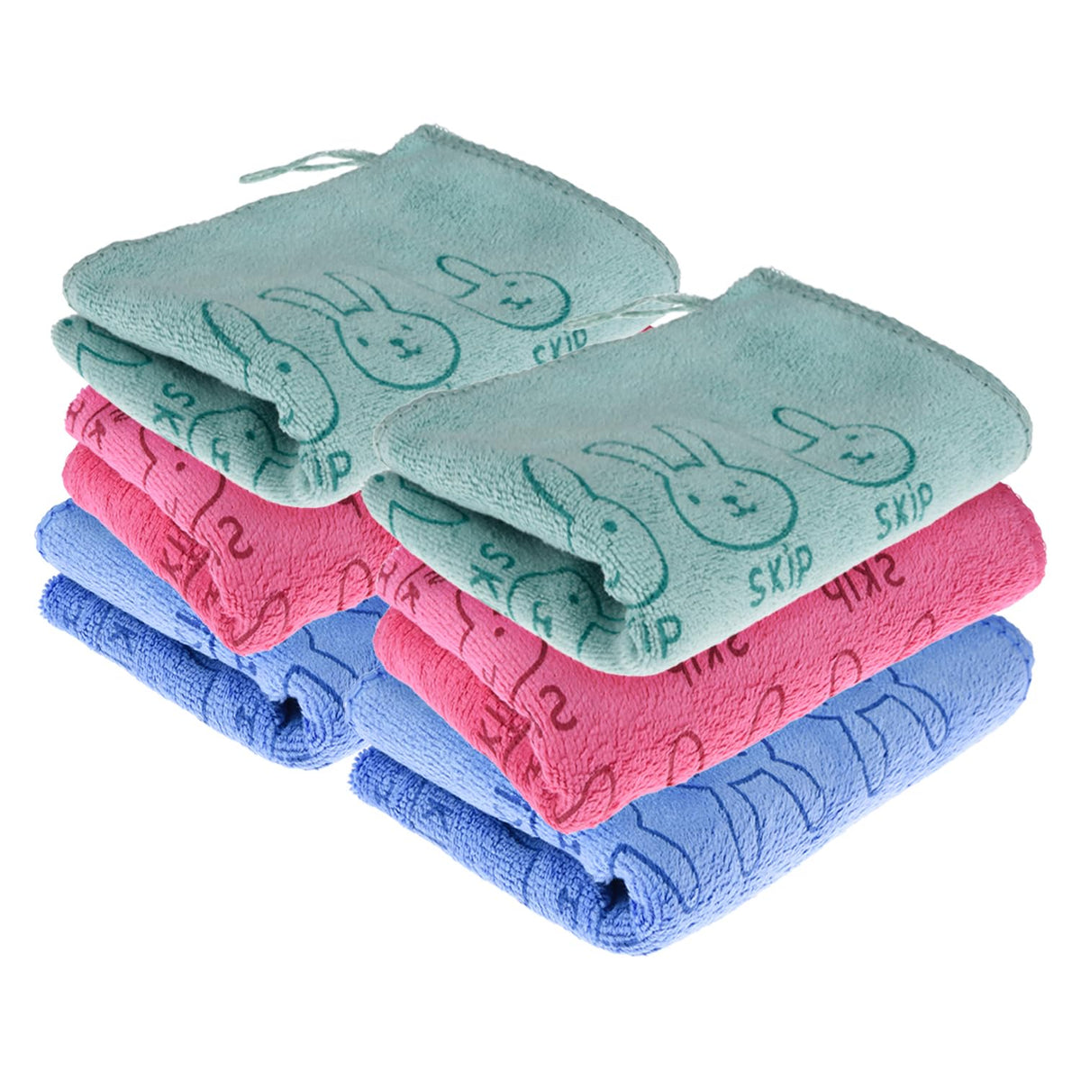 Heart Home Cleaning Towel | Reusable Cleaning Towel for Baby | Duster Towel for Home Cleaning | Skip Cleaning Cloth Towel with Hanging Loop | 30x40 | Pack of 6 | Multi