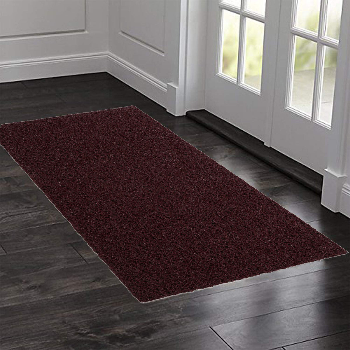 Kuber Industries Country, Modern Door Mat (Maroon, PVC, Standard)