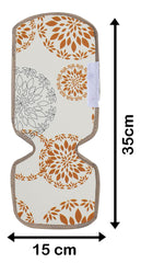 Heart Home PVC Fridge/Refrigerator Handle Cover,Set of 2,Rangoli,White (Model: HS_37_HEARTH020147)