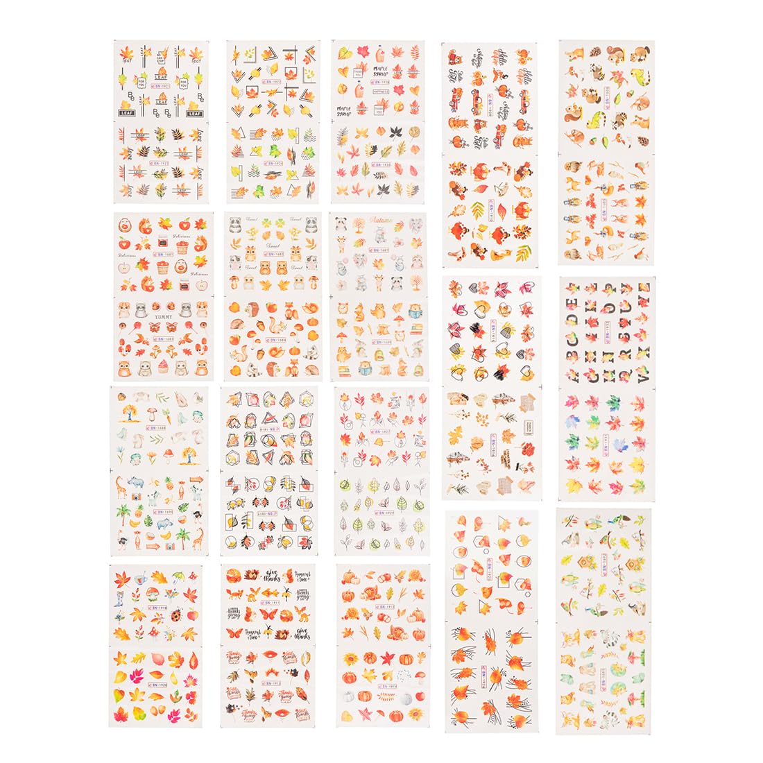 Yellow Chimes Nail Stickers for Womens and Girls Self Adhesive Nail Art Decals DIY Nail Art Supplies Mixed Design 18 Sheets Nail Art Stickers Manicure Sticker for Women Girl Nail Decorations.