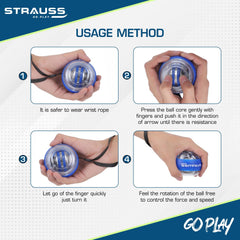 Strauss Wrist Gyro Ball  Ideal For Wrist Training, Strengthening