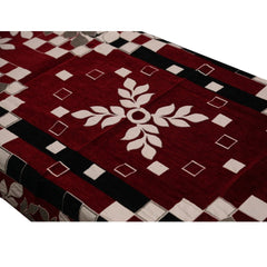 Kuber Industries Floral Cotton 4 Seater Centre Table Cover - Maroon (VASR00075322_15)