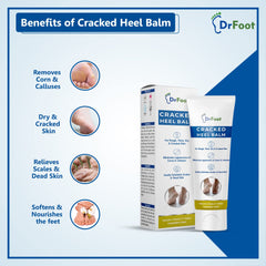 Dr Foot Cracked Heel Balm with Urea, Aloe Vera Gel & Tea Tree Oil for Rough, Thick, Dry, Cracked Skin | Cure and Moisturizes for Healthy Feet – 50gm