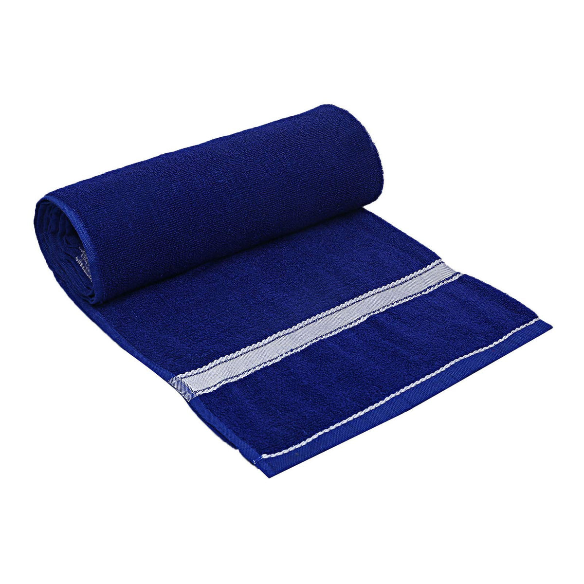 Kuber Industries Polyster Full Size Bath Towel 30" x 60"(Blue)