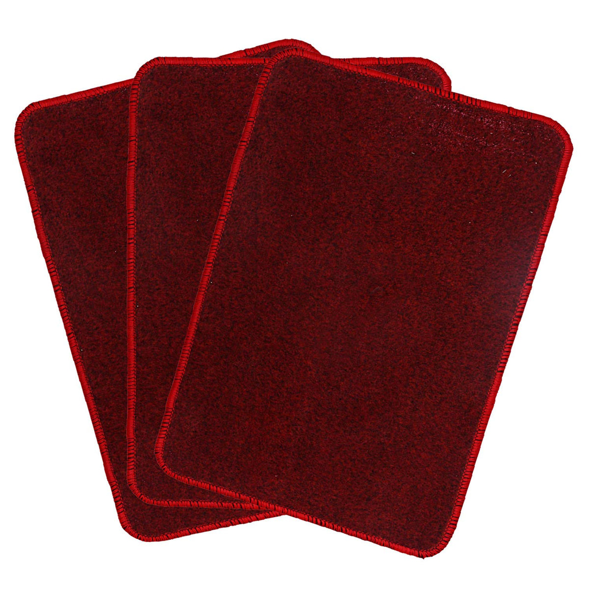 Kuber Industries Microfiber Anti Slip 3 Pieces Door Mat 22"x14", Red-CTKTC028323