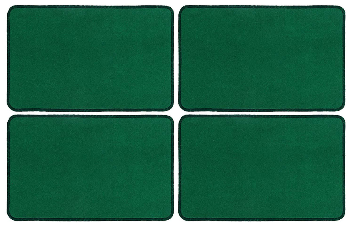 Kuber Industries Microfiber Anti Slip 4 Pieces Door Mat 22"x14", Green - CTKTC21897