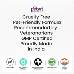Petvit Omega 3 + 6 Syrup with Omega 3, 6, Vitamin A, Vitamin E, Biotin | Supports Healthy Immune System | Supports Healthy Skin Coat | Chicken Flavour | for All Ages Breed Dogs & Cats– 200 ml