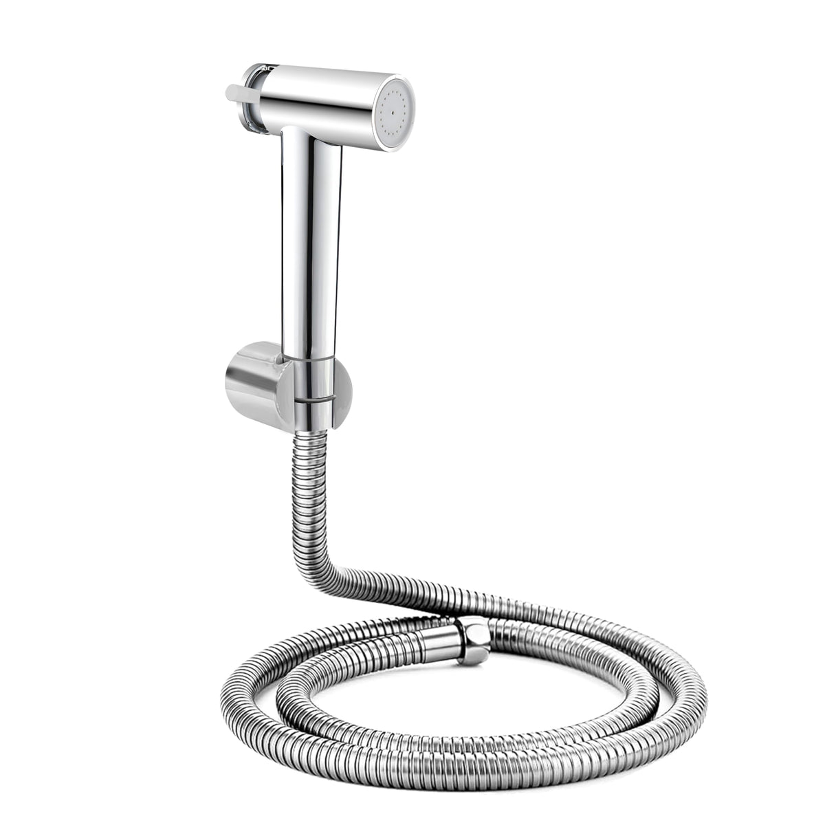 Plantex ABS Health Faucet Set for Bathroom/Dual Flow Jet Spray for Toilet with Stainless Steel 1 Meter Flexible Hose Pipe and Wall Hook/Hand Shower for Toilet-Chrome Finish