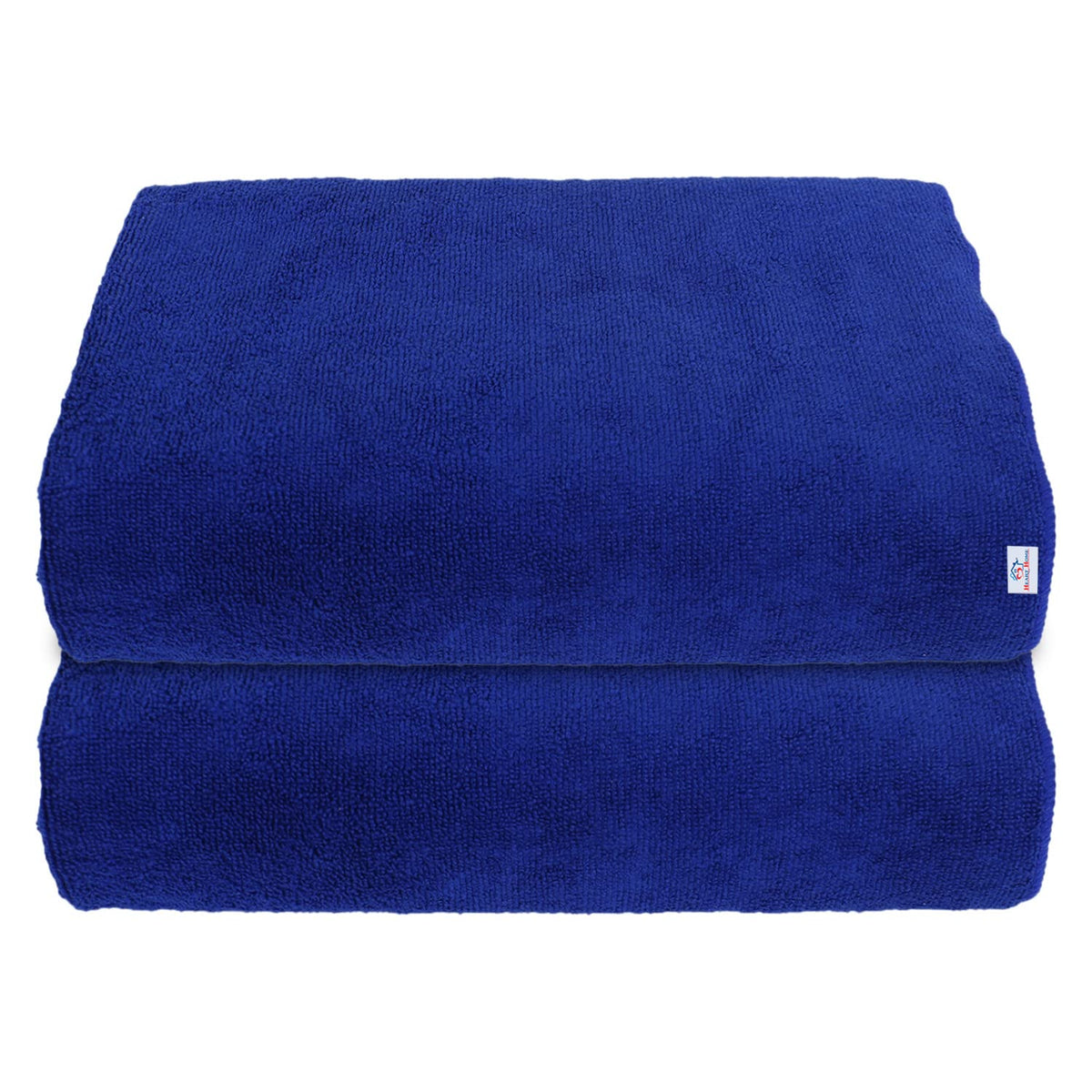 Heart Home Lightweight Bath Towel|Soft Absorbent Cotton Anti-Bacterial & Quick Dry Shower Towel for Bathroom,Hotel,Gym,Travel,Pack of 2 (Blue)