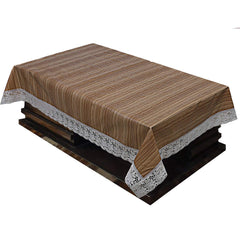 Kuber Industries Wooden Design PVC 4 Seater Center Table Cover 60"x40"(Light Brown, Standard)-CTKTC32936