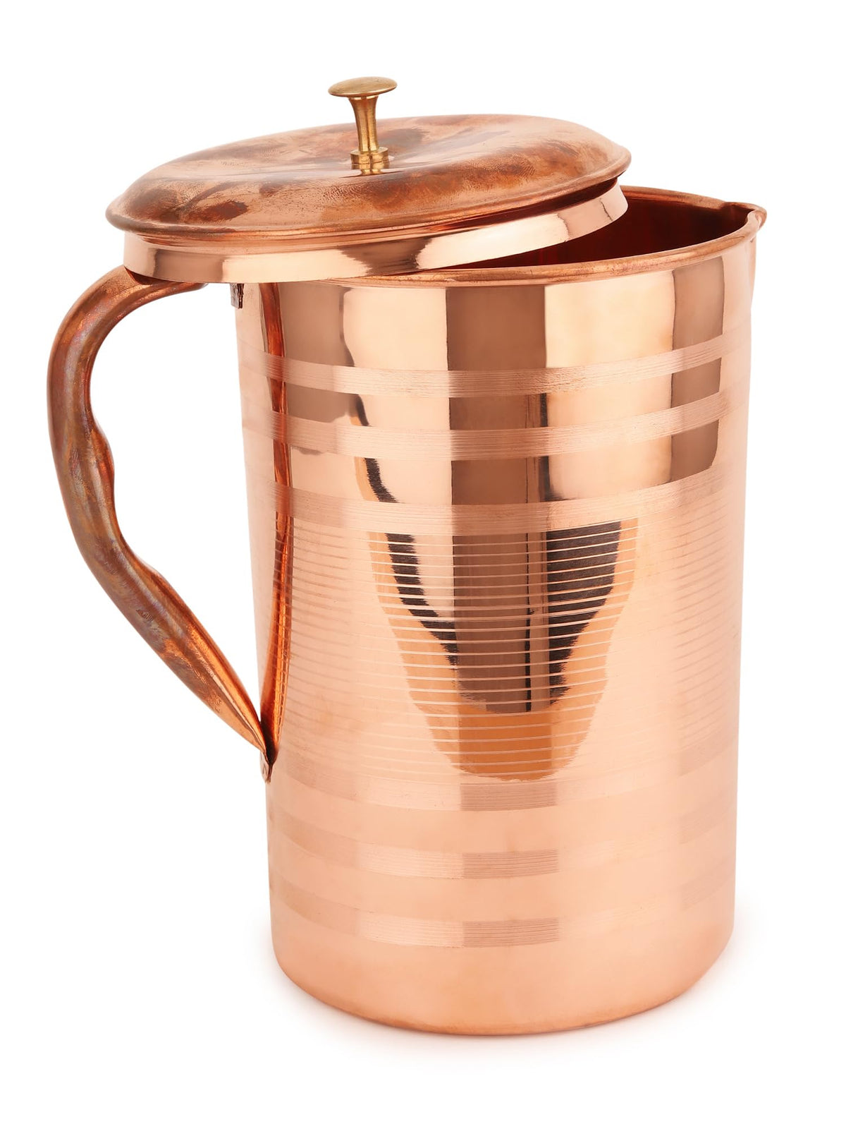 USHA SHRIRAM Pure Copper Water Jug 2 Litre | Eco-Friendly, Biodegradable & Non-Toxic | Water Bottle for Kids & Adults | Lightweight, Leak-Proof, Durable & Rust-Free Tamba Bottle Jug