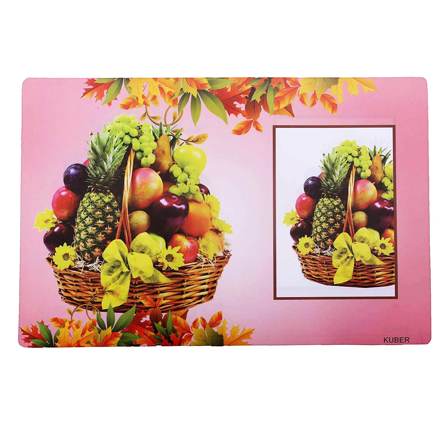 Kuber Industries PVC 3 Pieces Fridge Mats, Handle Cover and Fridge Top Cover (Maroon)-CTKTC14546