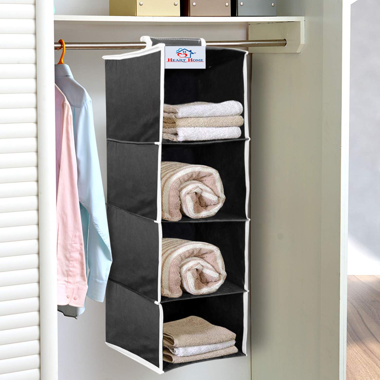 Hongtamoya 4-tier Sliding Closet Organizers and Drawer Storage