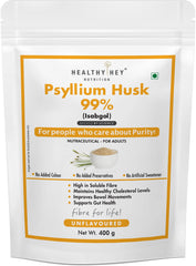 HealthyHey Nutrition Psyllium Husk 99% - Fibre Support - Pack of 400 gram Powder
