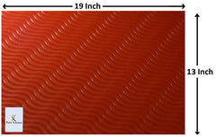Kuber Industries PVC 6 Piece Refrigerator Drawer Mat Set -( Red )