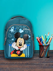 Kuber Industries Disney Mickey Mouse Printed Rexien Kids School Bag, Backpack, Bookbag For Girls & Boys (Green)-HS_38_LUGGAGE21105