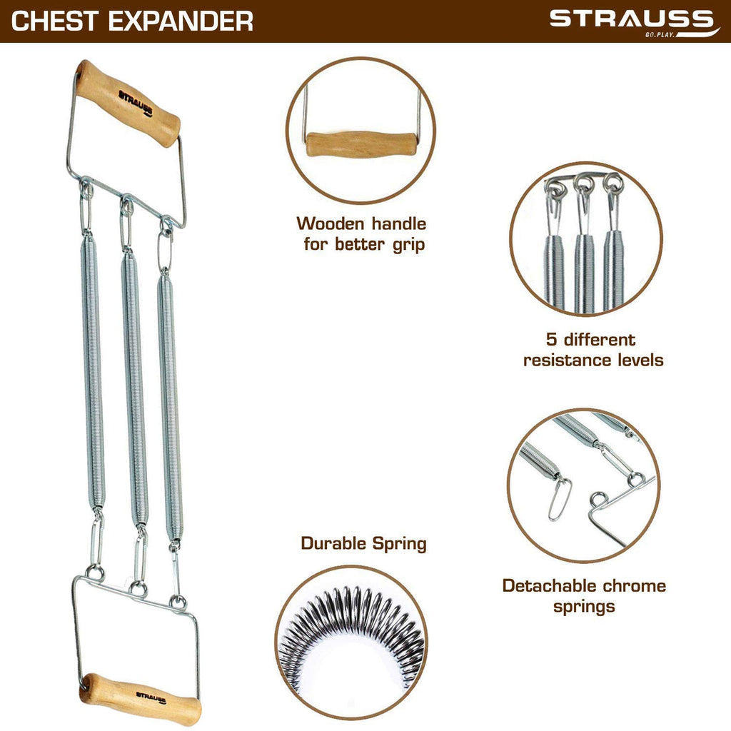 Strauss Chest Expander with 3 Springs – GlobalBees Shop