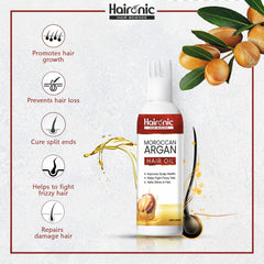 Haironic Hair Science Moroccan Argan Hair Oil | Growth for Dry and Damaged Hair | Suitable for All Hair Types - 100ml