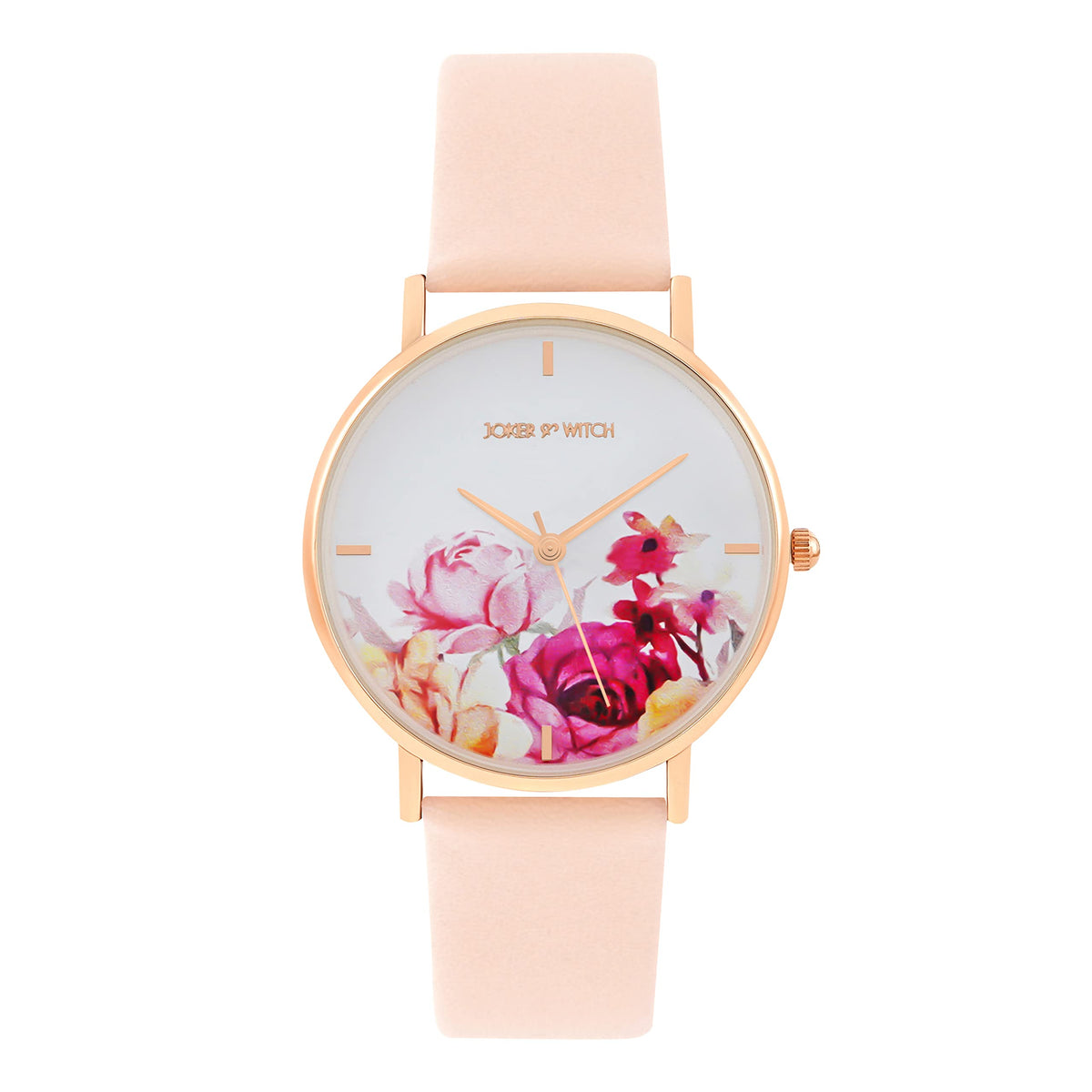 Joker & Witch Rosaline Pink PU Strap Watch