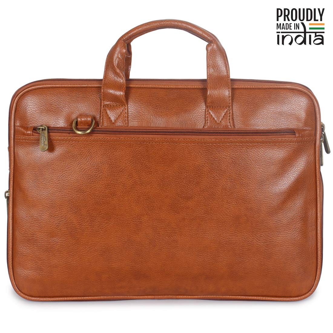 The Clownfish Triton Faux Leather Expandable 12 inch Laptop Tablet Messenger Bag Briefcase (Tan)