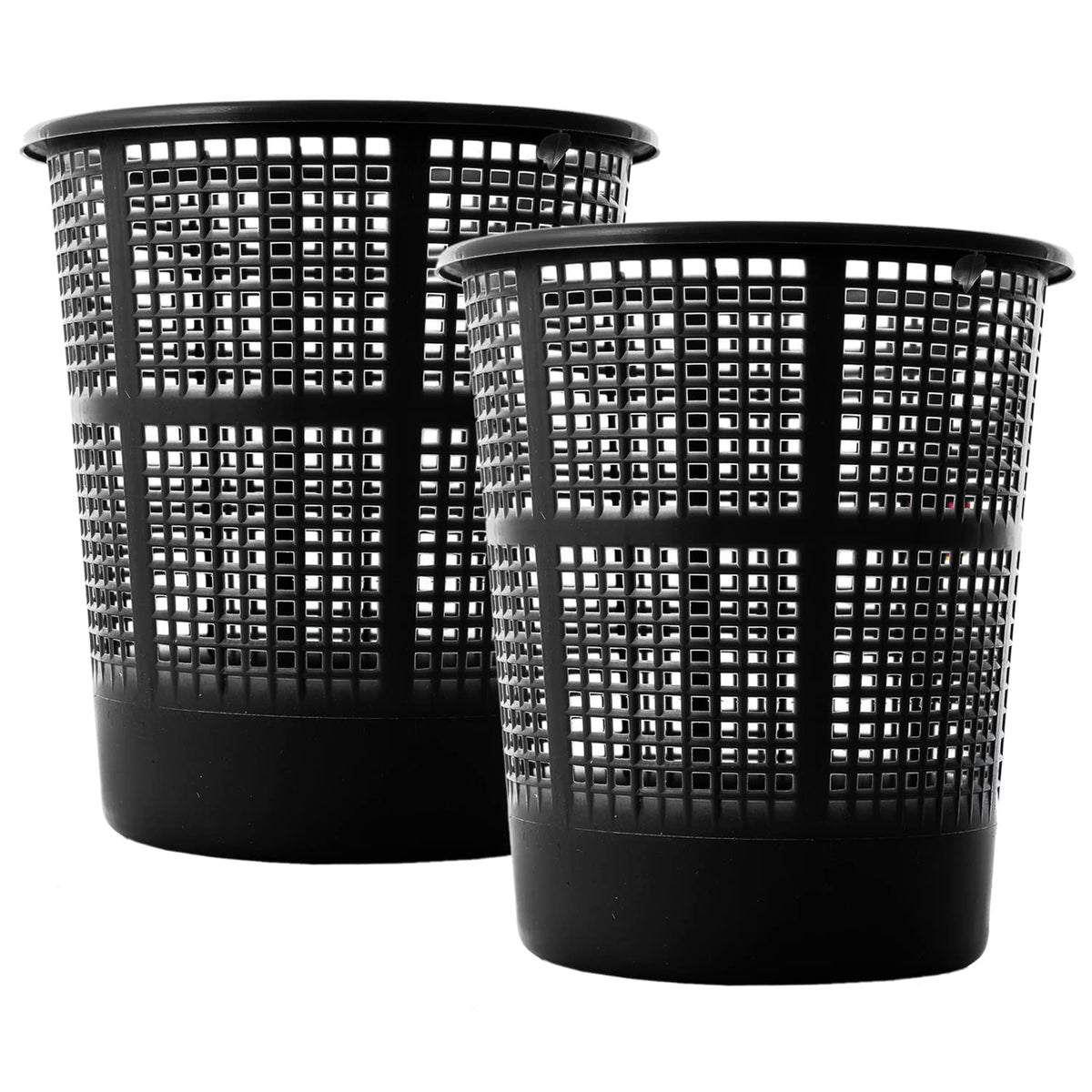 Kuber Industries Mesh Design Plastic Dustbin/Garbage Bin, 5Ltr.- Pack of 2 (Black)-47KM0776