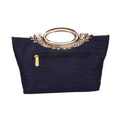 Kuber Industries Silk Clutch Ladies Handbag (Blue),CTKTLUG936