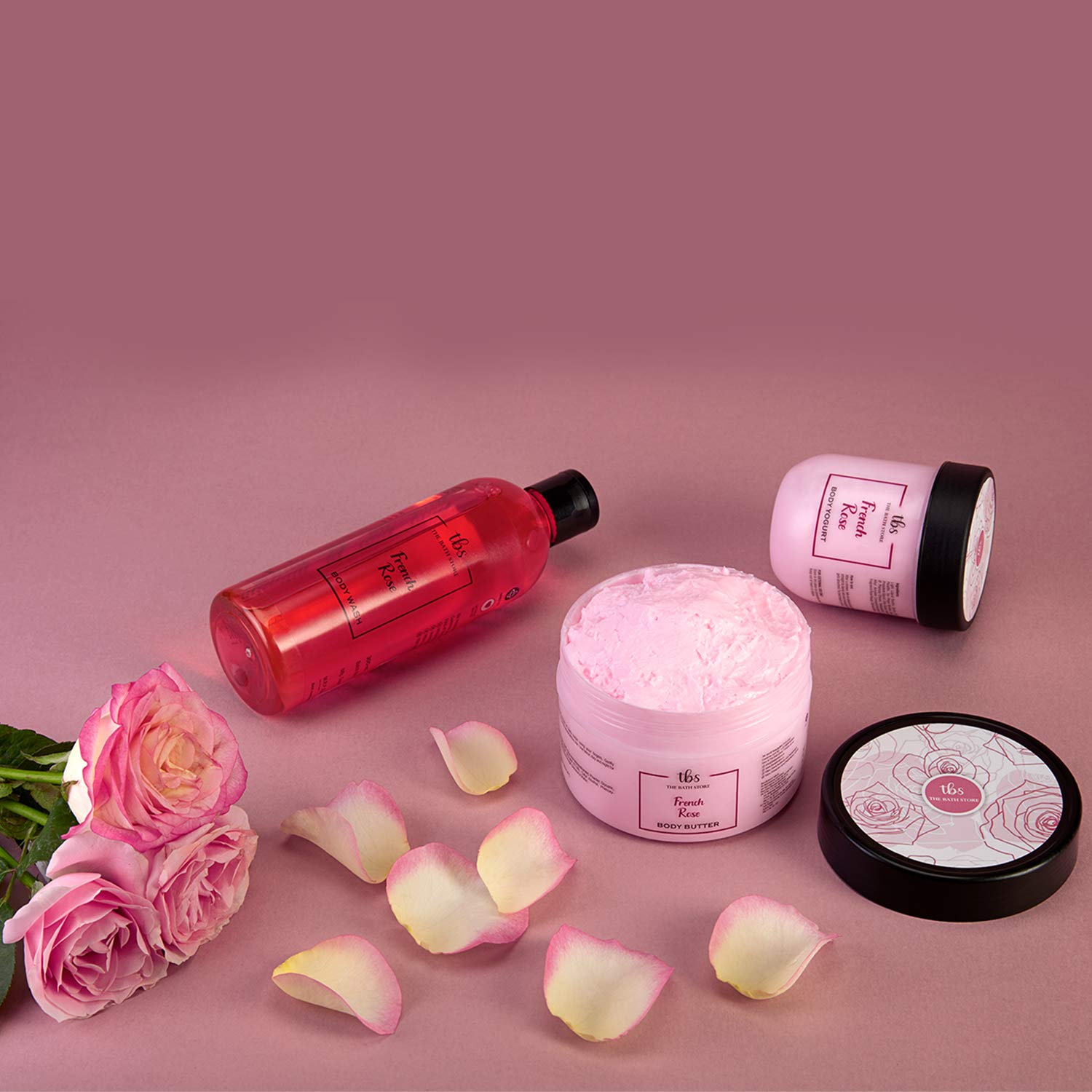 The Bath Store French Rose Body Yogurt for Soft and Supple Skin with Rich Ingredients for All Skin Type - 200 g