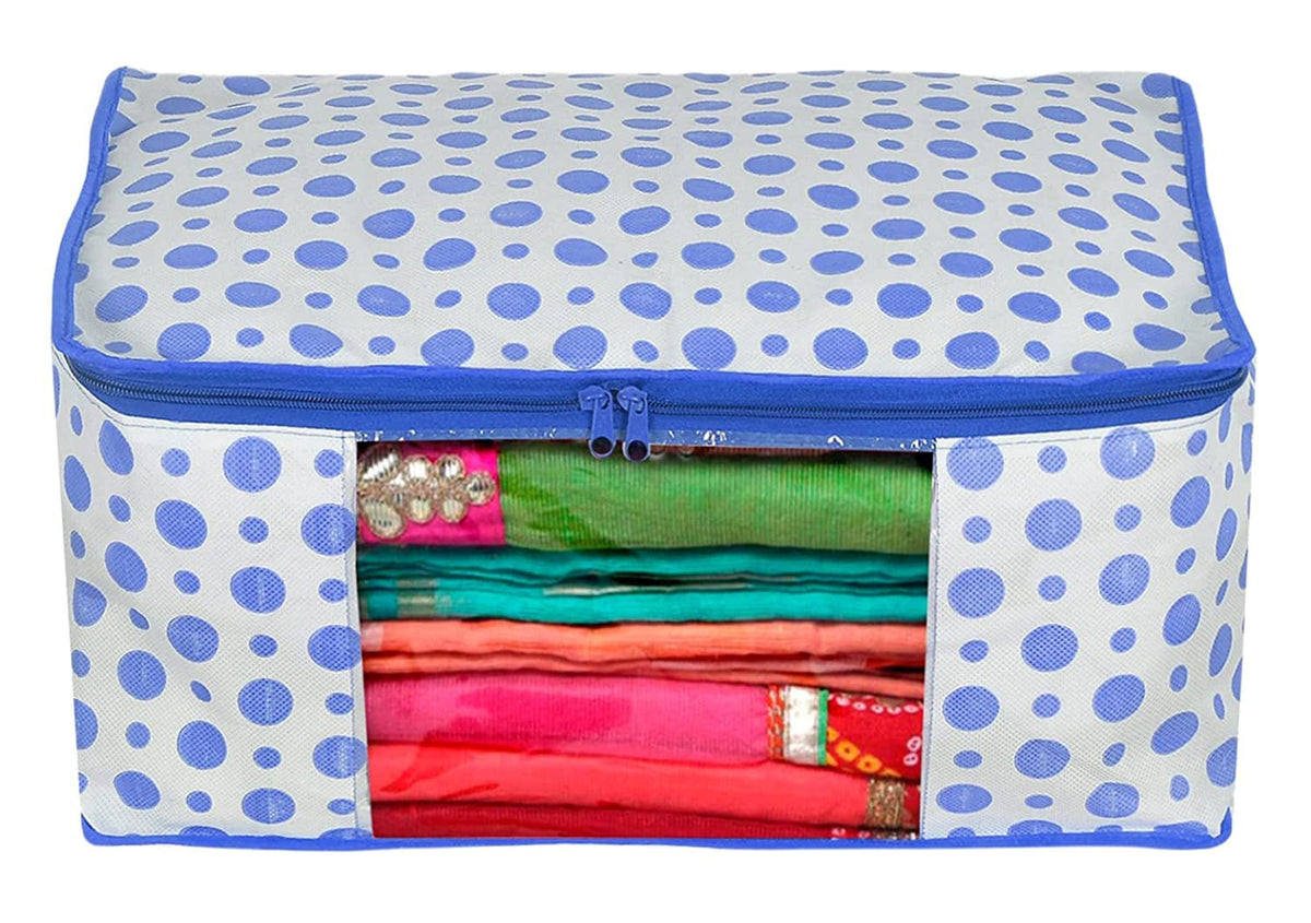 Kuber Industries Designer Non Woven Saree Cover, Blue