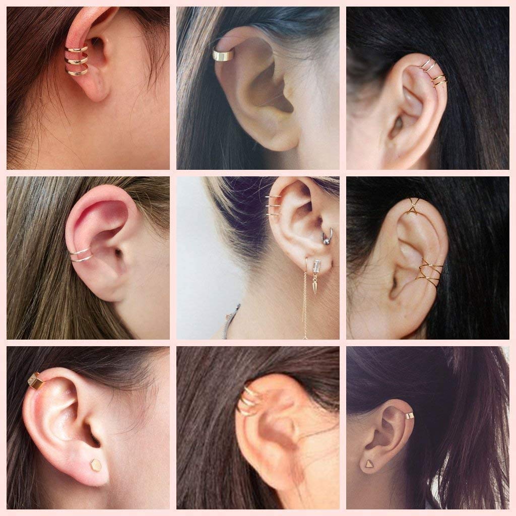 OUFER Black Conch Earring Hoop 16G Stainless Steel Cartilage Earrings Clear  CZ Paved Tragus Helix Earrings Cartilage Earring Septum Nose Ring Hoop 12mm  Inner Diameter  Walmartcom
