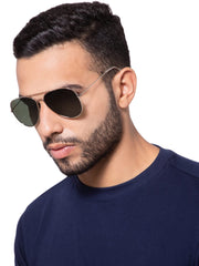Intellilens | Branded Latest and Stylish Sunglasses | Polarized and 100% UV Protected | Light Weight, Durable, Premium Looks |Women | Green Lenses | Aviator | Medium