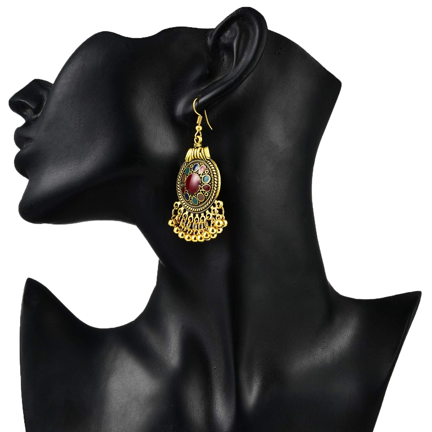 Yellow Chimes Ethnic Vintage Fusion Dangle Earring for Women & Girls