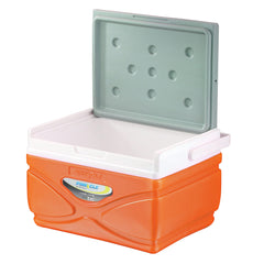 Pinnacle Ice Cooler Box with Soft Touch Handle Keeps Cold Upto 48 Hours (Prudence Orange 11L)