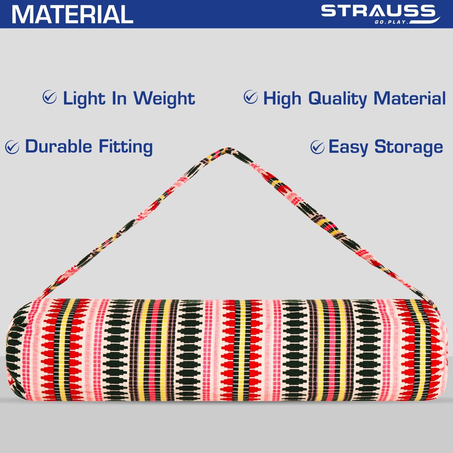STRAUSS Jacquard Yoga Mat Bag, for Both Men and Women
