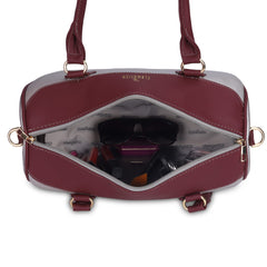 The Clownfish Urja Collection Vegan Leather 9.4 Litre Women's Handbag Shoulder Bag (Silver)