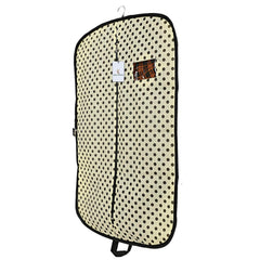 Kuber Industries Foldable Polka Dots Design 2 Piece Non Woven Coat Cover, Cream