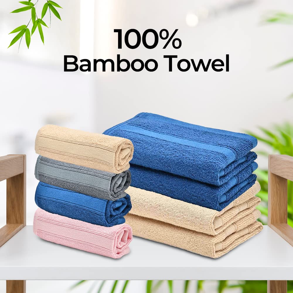 Yoofoss Luxury Bamboo Washcloths Towel Set 10 Pack Baby Wash Cloth for Bathroom-Hotel-Spa-Kitchen Multi-Purpose Fingertip Towels & Face Cloths Green