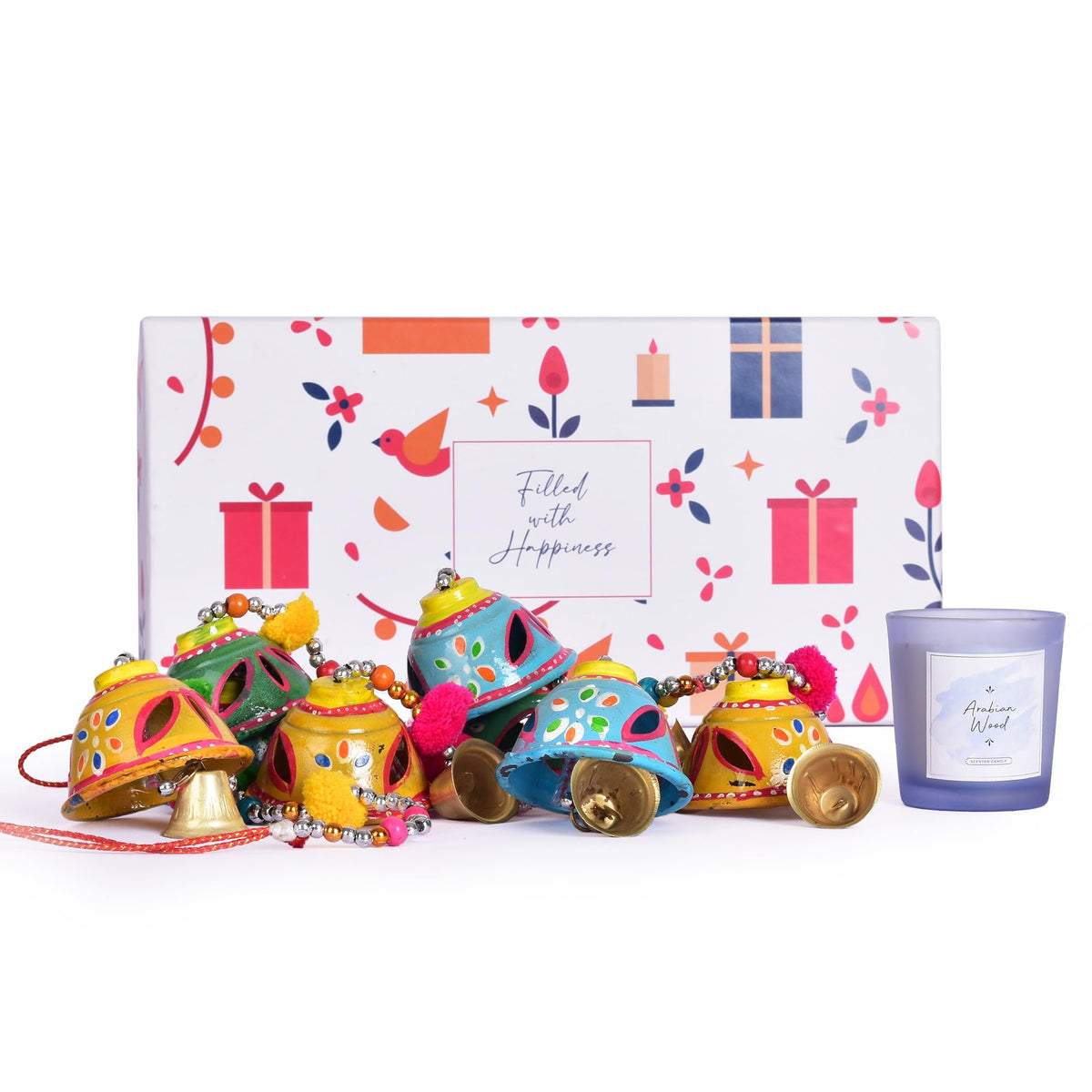 Gleevers Gift Set for House Warming|Gift Box Pack of 2 with Bandarwal & Candle (Arabian Wood, 60gm) |House Warming Gifts for New Home, Return Gift for House Warming Party