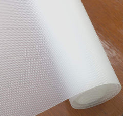 Kuber Industries Multipurpose, Waterproof, Super Strong, Anti Slip Diamond Textured Mat/Sheet for Kitchen Drawer, Cupboard Shelf, Fridge, Bathroom Shelves Liner-45X150 cm (1.5 Mtr,White)-KUBMART11700