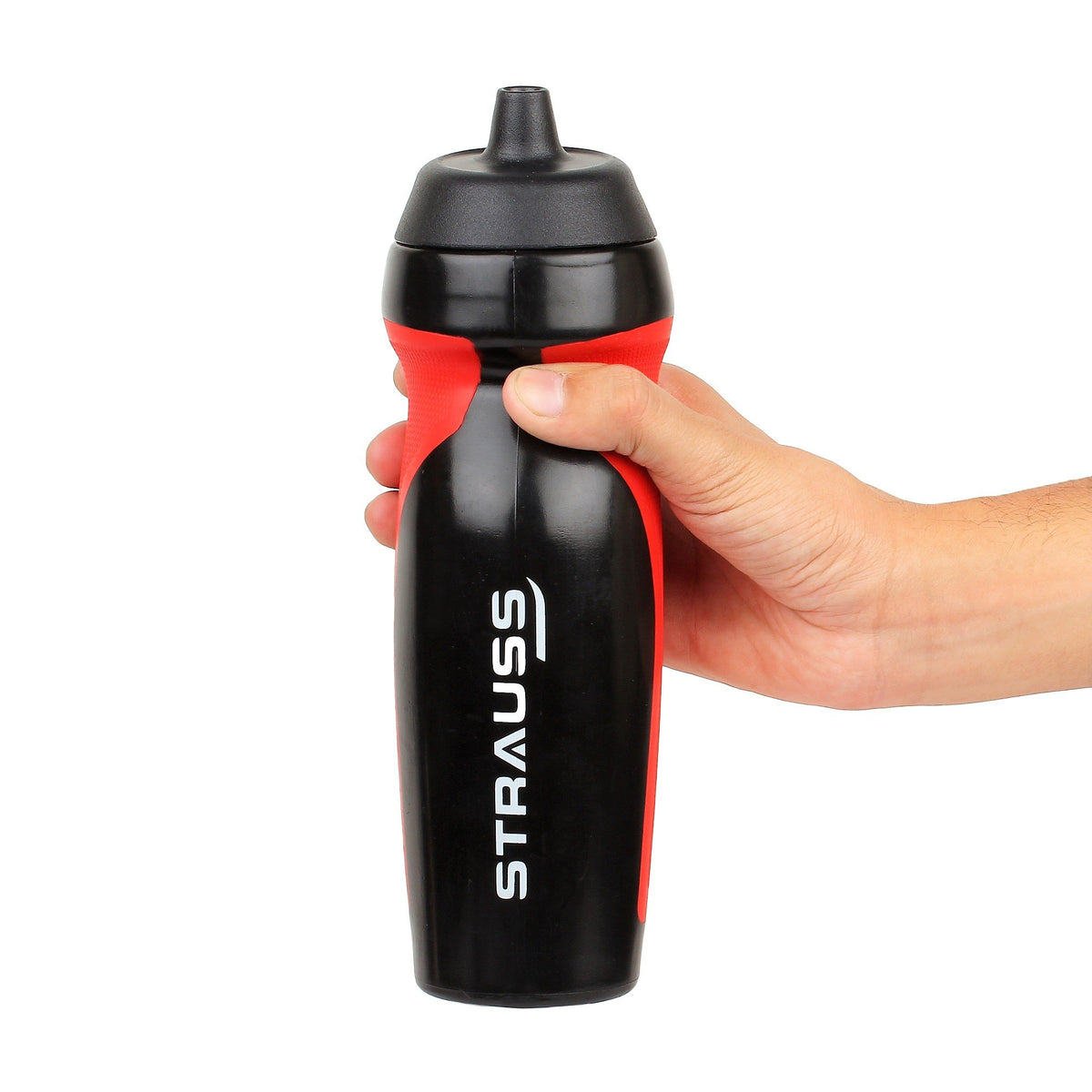 STRAUSS Sports Sipper Water Bottle, 600ml (Red)