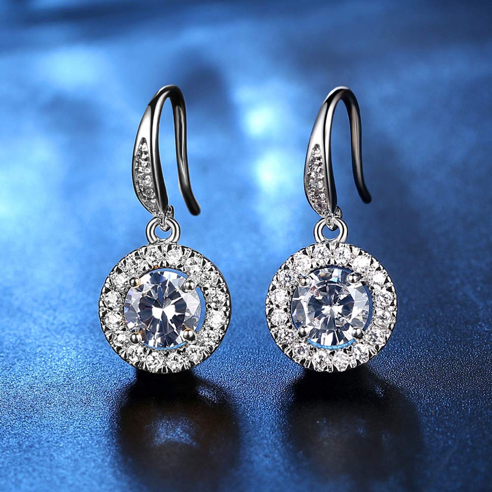 Crystal Drop Earrings with Pearl Center – Giavan