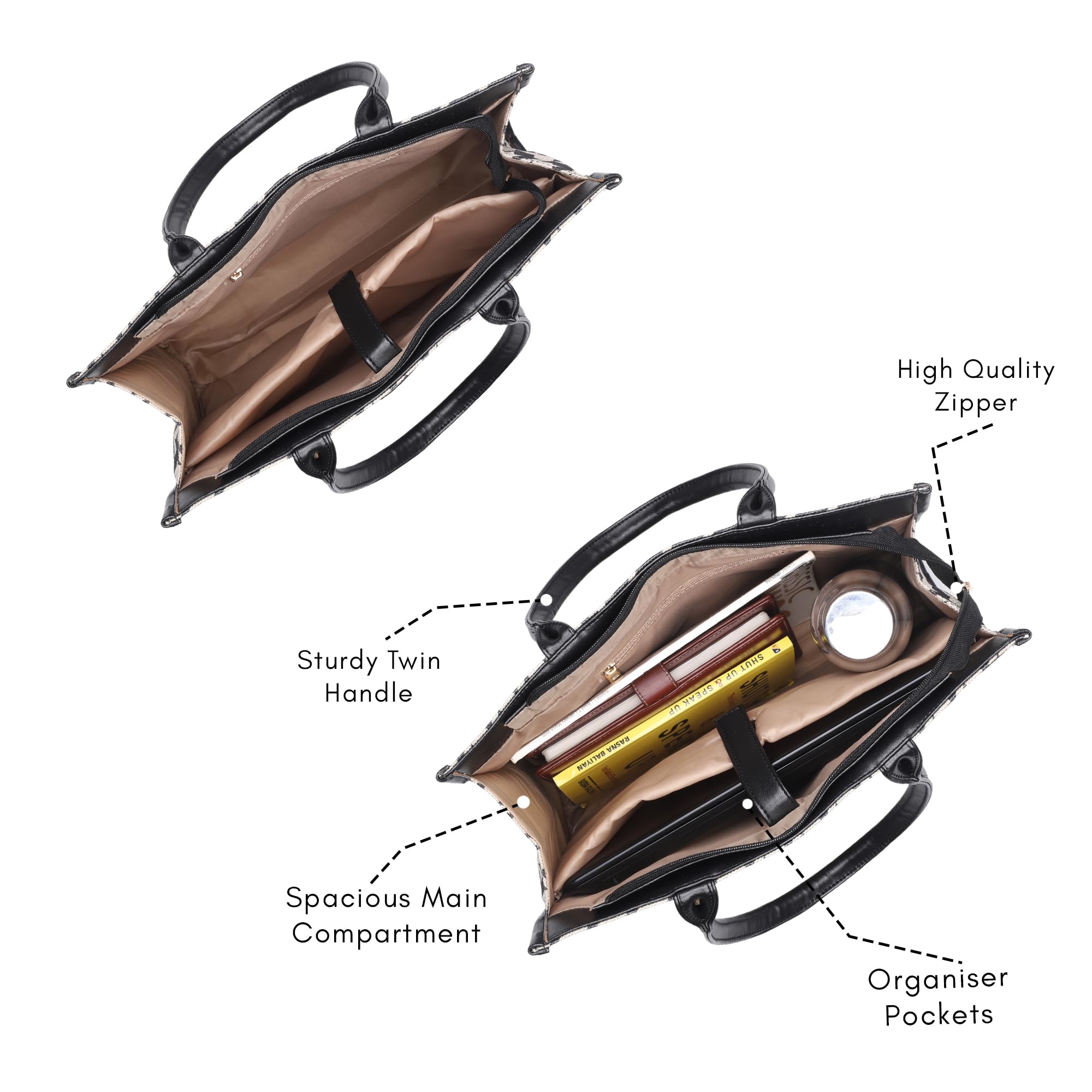 THE CLOWNFISH Opulence Series Multipurpose Handbag For Women 14 inch Laptop Bag  Tote bag